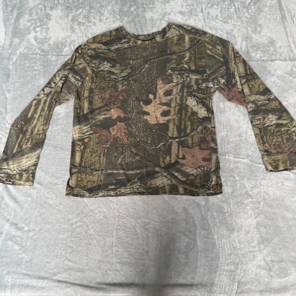 Mossy Oak Break-Up Infinity Camo Shirt Boys XXL 18 Long Sleeve Pocket Tee